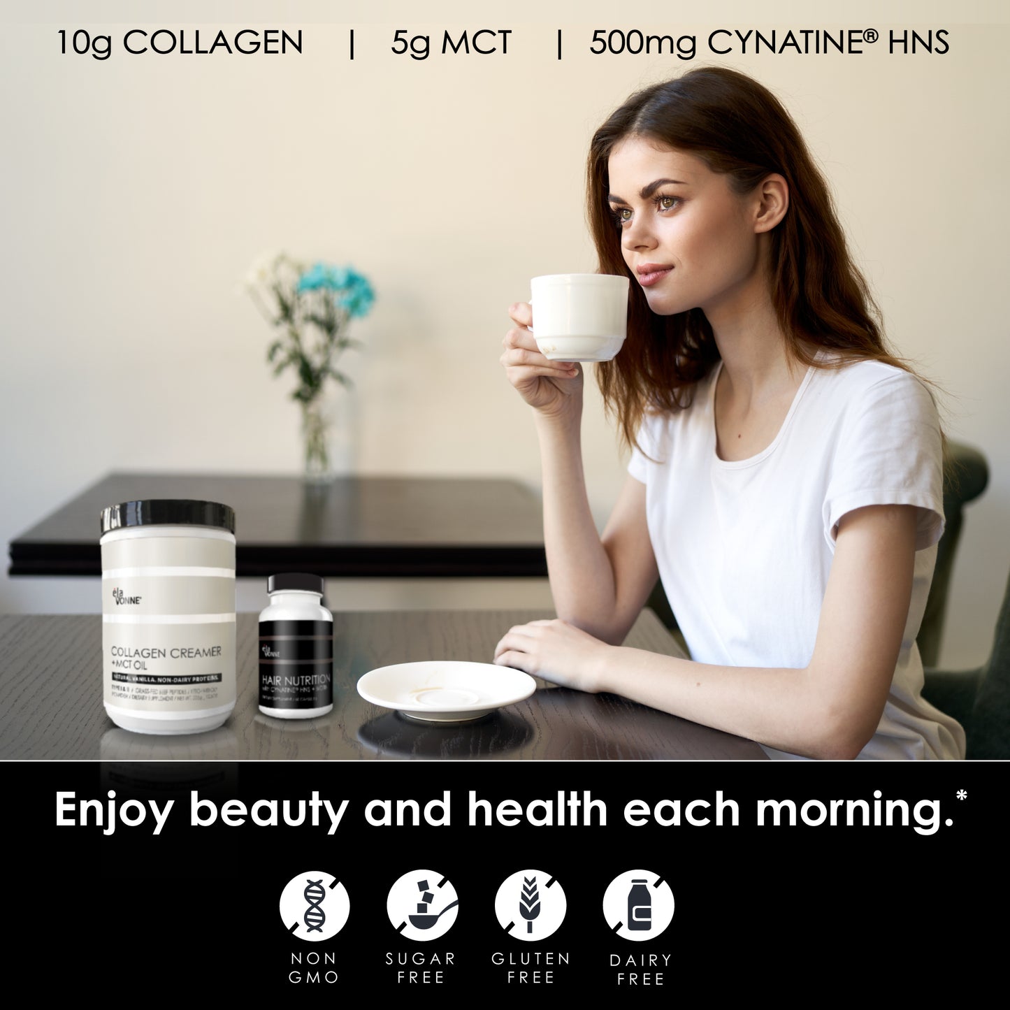Collagen Creamer + MCT Oil & Hair Nutrition Vitamins
